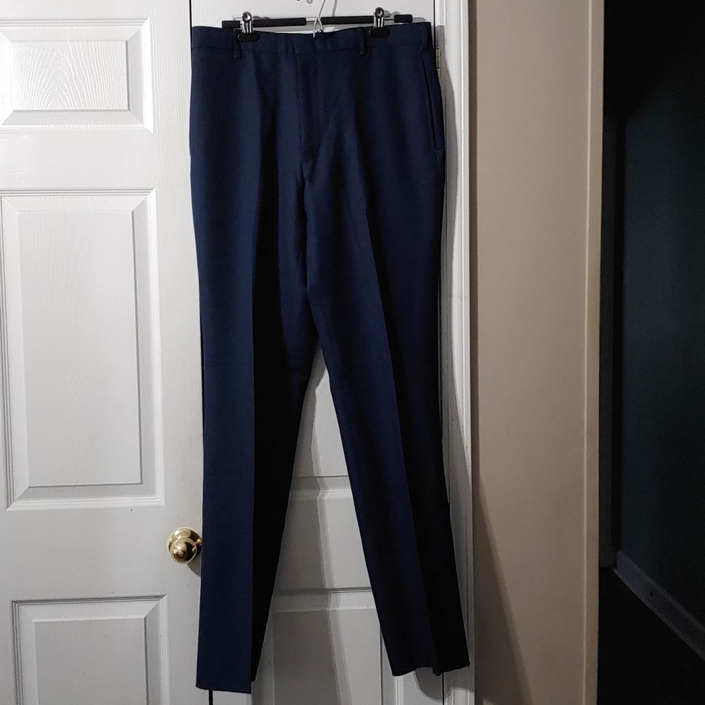 Flying Cross  navy blue police uniform pants  unhemmed Sz 36R NWT